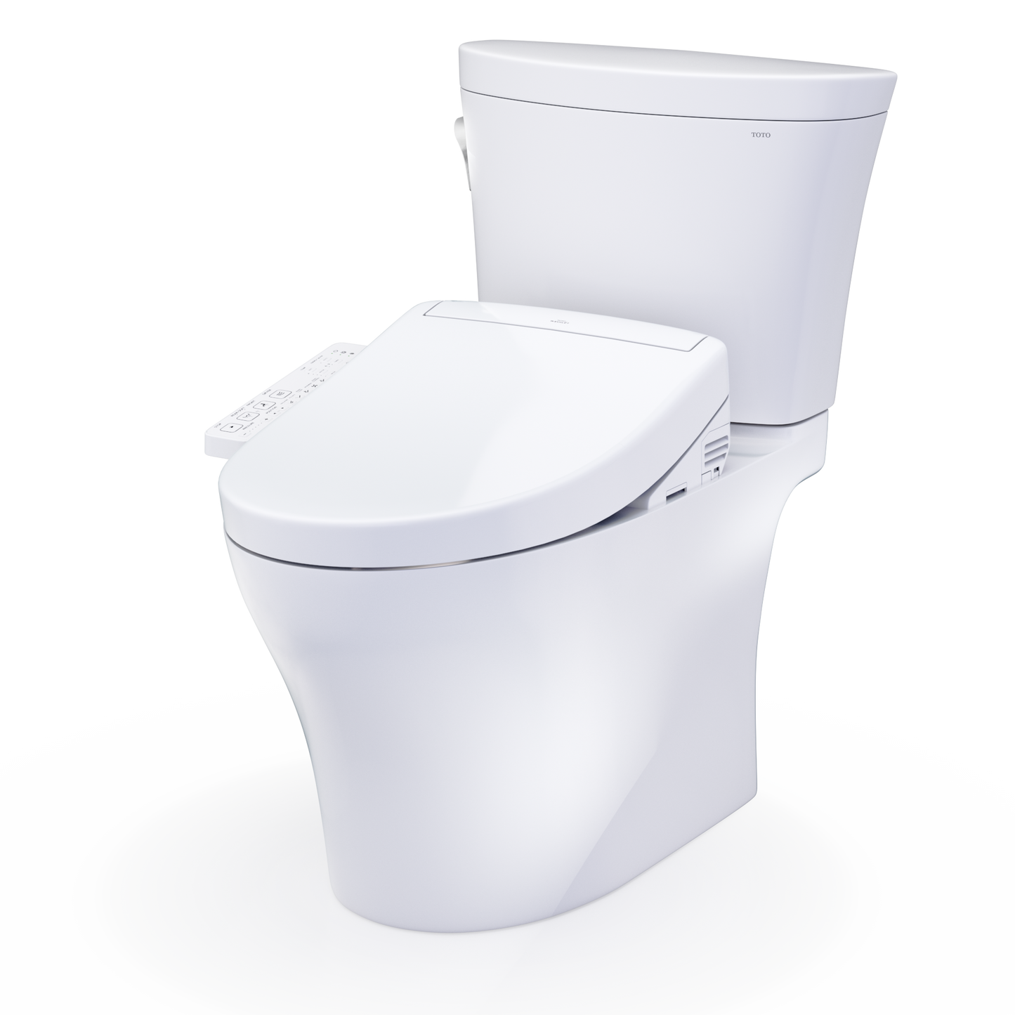 TOTO Aquia WASHLET+ S2 Two-Piece Dual Flush 1.28|0.9 GPF Universal Height Toilet with CEFIONTECT MW4483346CEMFGN#01