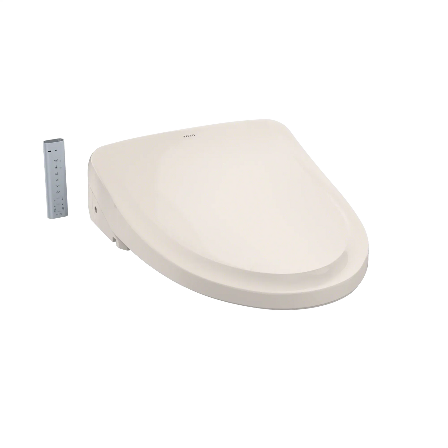 TOTO WASHLET S550e elongated bidet toilet seat with wireless remote, auto open & close contemporary lid.