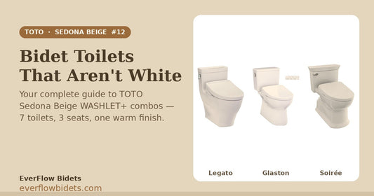 TOTO Sedona Beige WASHLET+ bidet toilet combos - Legato, Glaston and Soiree - Bidet Toilets That Aren't White