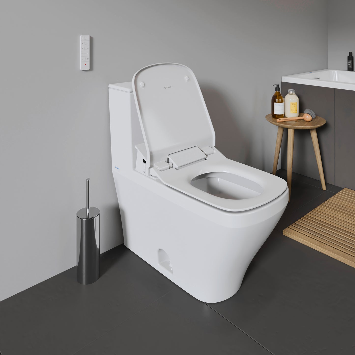 Duravit SensoWash DuraStyle Slim Heated Bidet Toilet Seat, White 611200001501300
