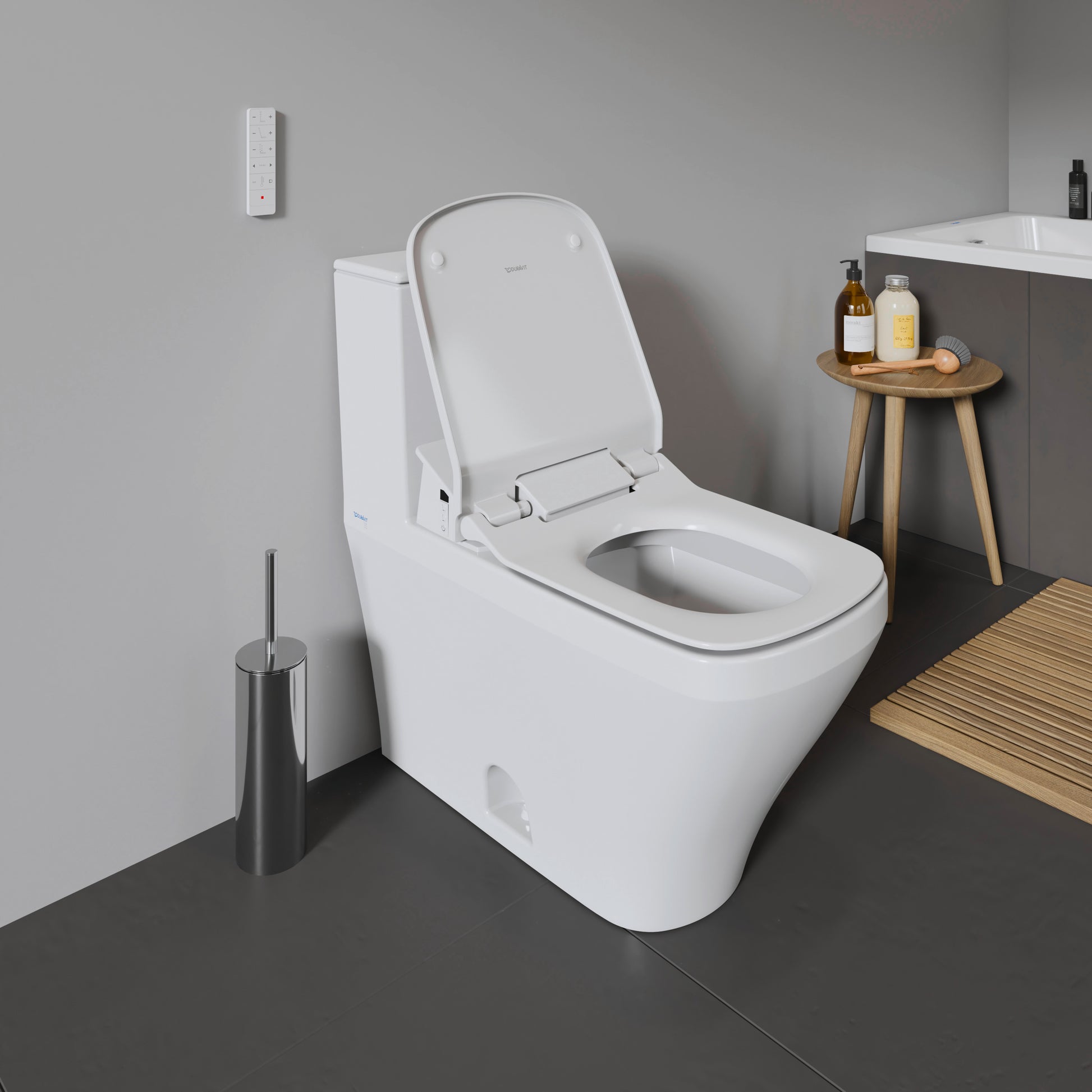 Duravit SensoWash DuraStyle Slim Heated Bidet Toilet Seat, White 611200001501300