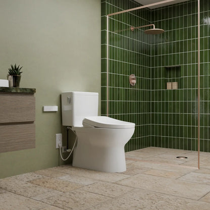 TOTO Glaston 1G WASHLET+ S7A Two-Piece Elongated 1.0 GPF Universal Height Toilet MW4724736CUFG#01