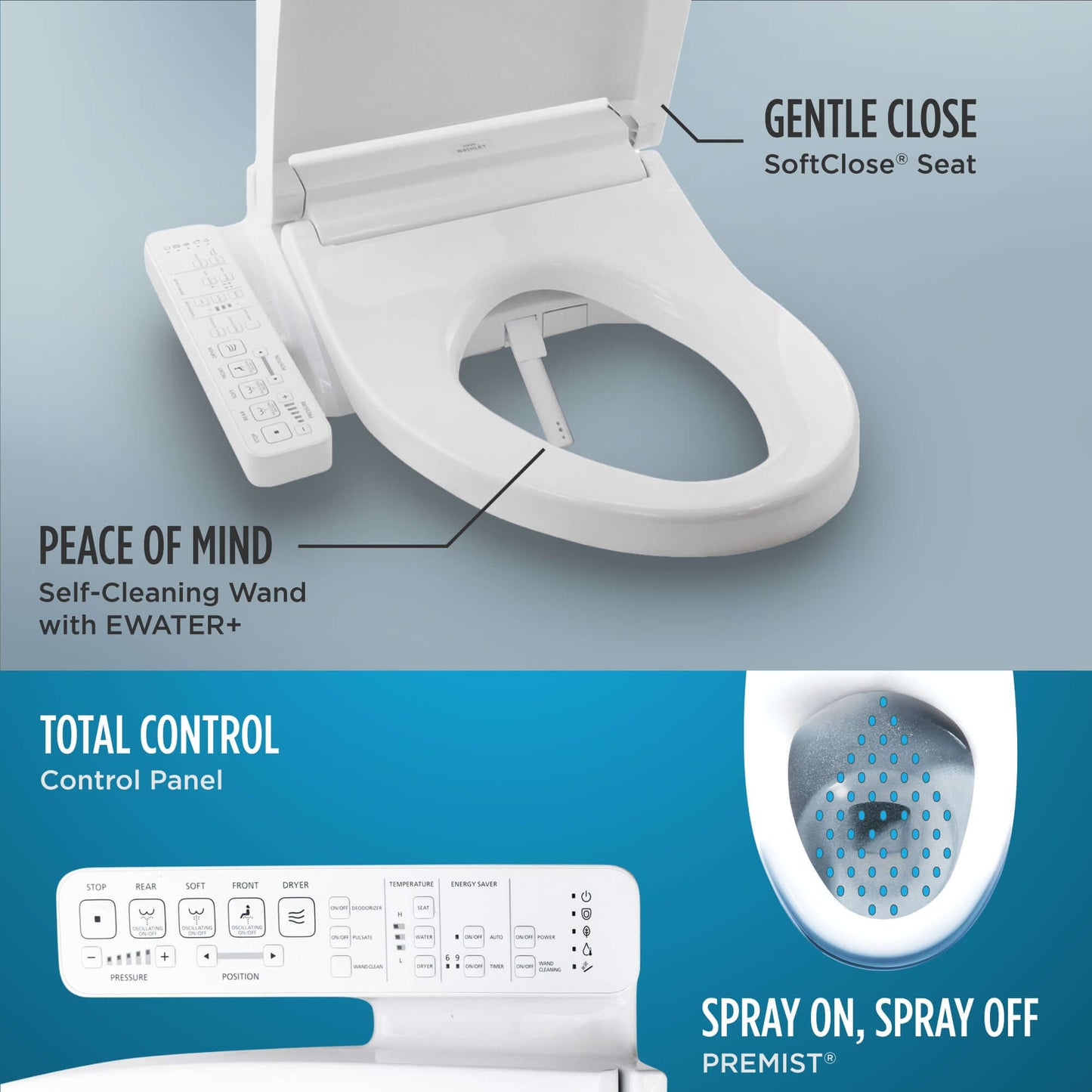 TOTO WASHLET+ Aquia IV Cube Two-Piece Elongated Dual Flush 1.28 and 0.9 GPF Toilet with C2 Bidet Seat, Cotton White - MW4363074CEMFGN#01