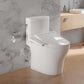 TOTO WASHLET+ Aquia IV Cube Two-Piece Elongated Dual Flush 1.28 and 0.9 GPF Toilet with C2 Bidet Seat, Cotton White - MW4363074CEMFGN#01
