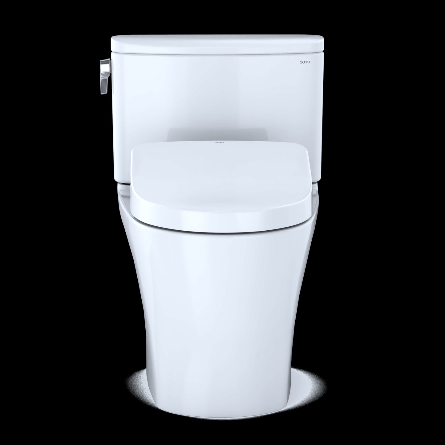TOTO WASHLET+ Nexus Two-Piece Elongated 1.28 GPF Toilet with Auto Flush S500e Contemporary Bidet Seat, Cotton White - MW4423046CEFGA#01