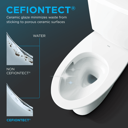 TOTO Carolina II One-Piece 1.28 GPF Universal Height Toilet and S7 Bidet Seat MW6444726CEFG#01