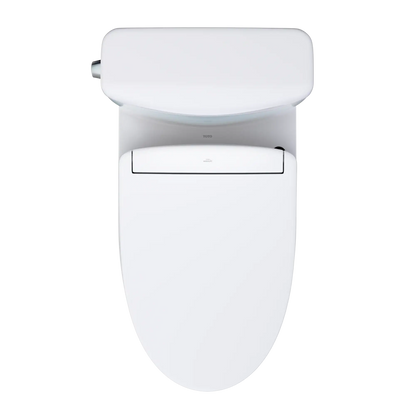 TOTO Aquia IV Cube Two-Piece Dual Flush 1.28 and 0.9 GPF Toilet with S5 Bidet Seat MW4363446CEMFGN#01