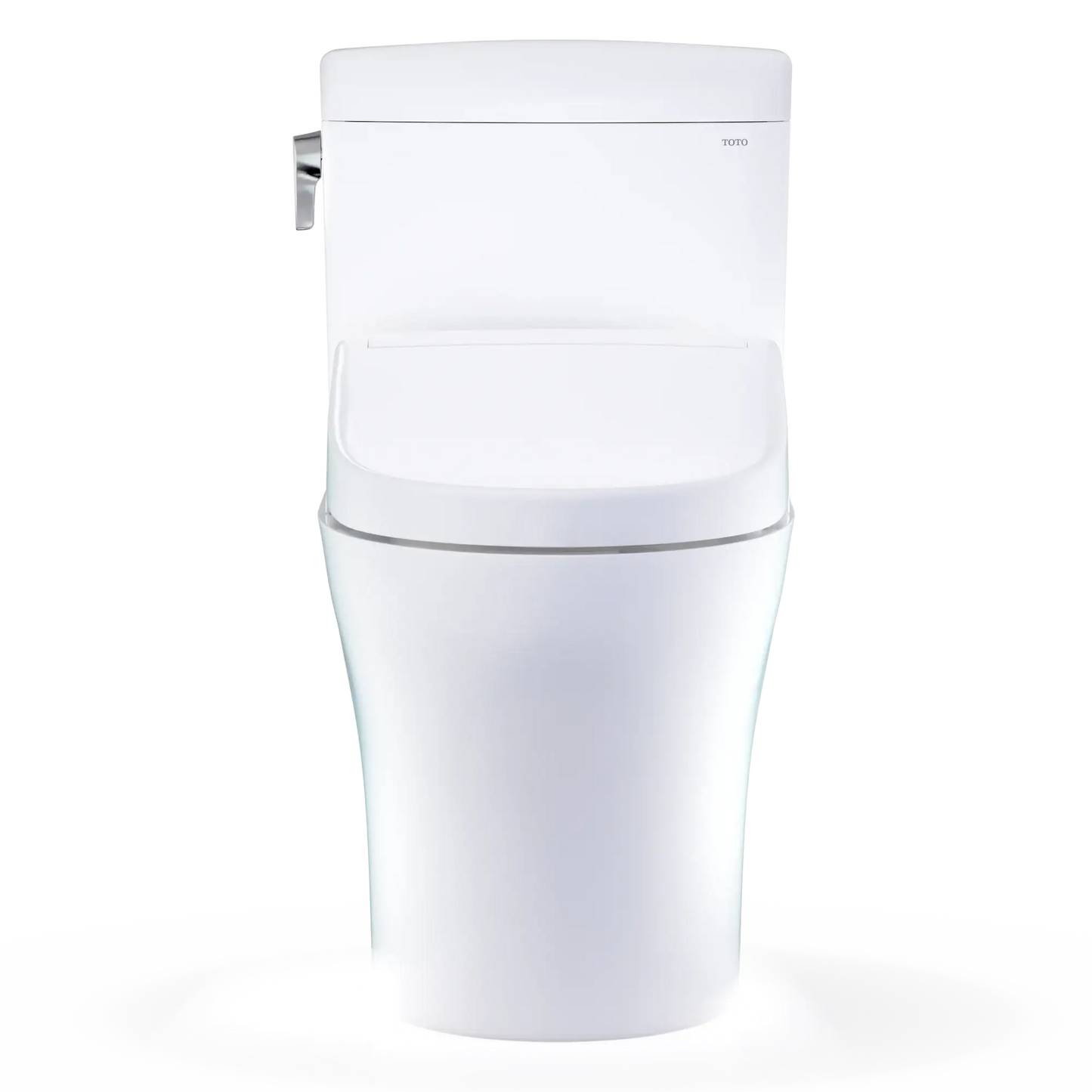 TOTO Aquia IV Cube Two-Piece Dual Flush 1.28 and 0.9 GPF Toilet with S5 Bidet Seat MW4363446CEMFGN#01