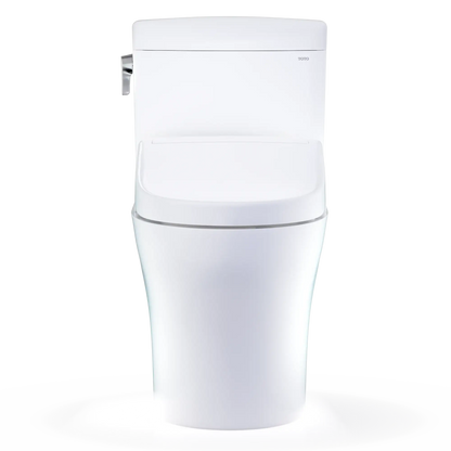 TOTO Aquia IV Cube Two-Piece Dual Flush 1.28 and 0.9 GPF Toilet with S5 Bidet Seat MW4363446CEMFGN#01