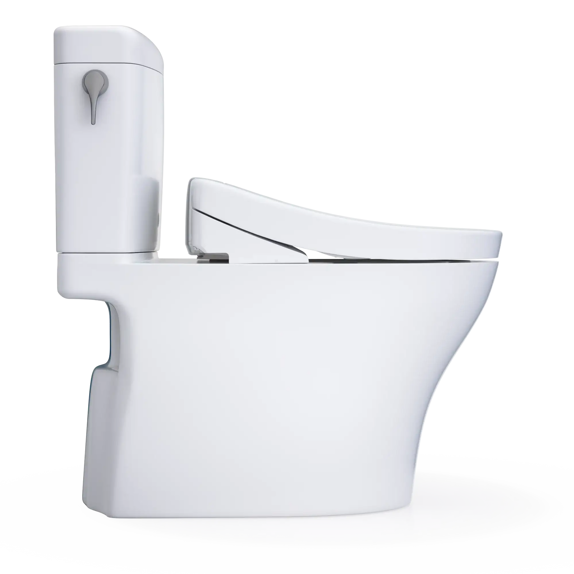 TOTO Aquia IV Cube Two-Piece Dual Flush 1.28 and 0.9 GPF Toilet with S5 Bidet Seat MW4363446CEMFGN#01