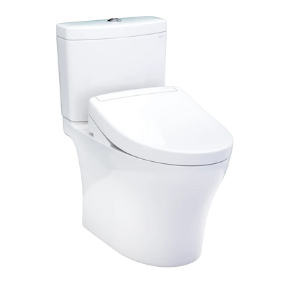 TOTO Aquia IV Two-Piece Standard Height Dual Flush 1.28 and 0.9 GPF Toilet and S5 Bidet Seat MW4463446CEMGN#01 Main