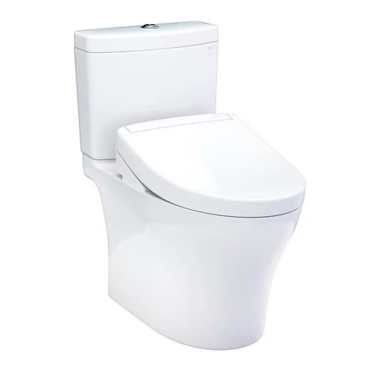 TOTO Aquia IV Two-Piece Standard Height Dual Flush 1.28 and 0.9 GPF Toilet and S5 Bidet Seat MW4463446CEMGN#01 Main