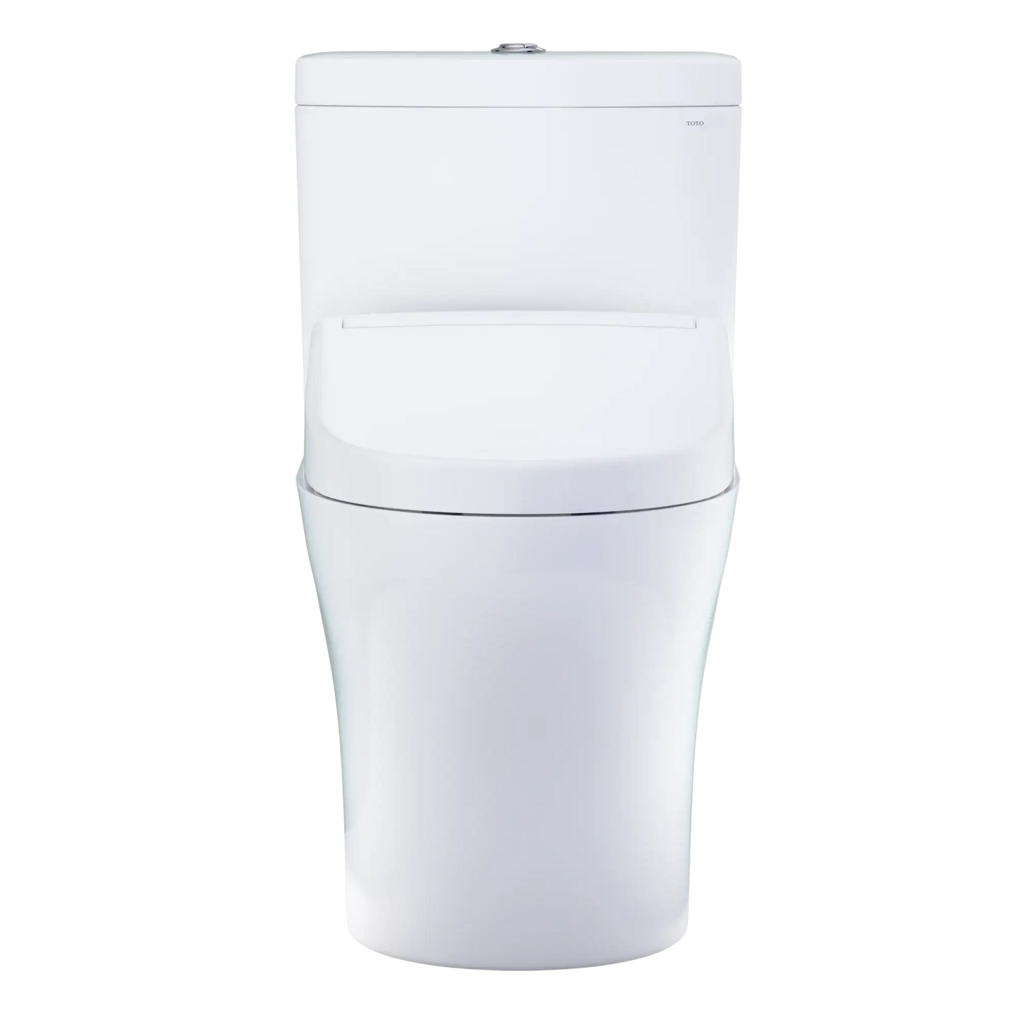 TOTO Aquia IV Two-Piece Standard Height Dual Flush 1.28 and 0.9 GPF Toilet and S5 Bidet Seat MW4463446CEMGN#01 Front