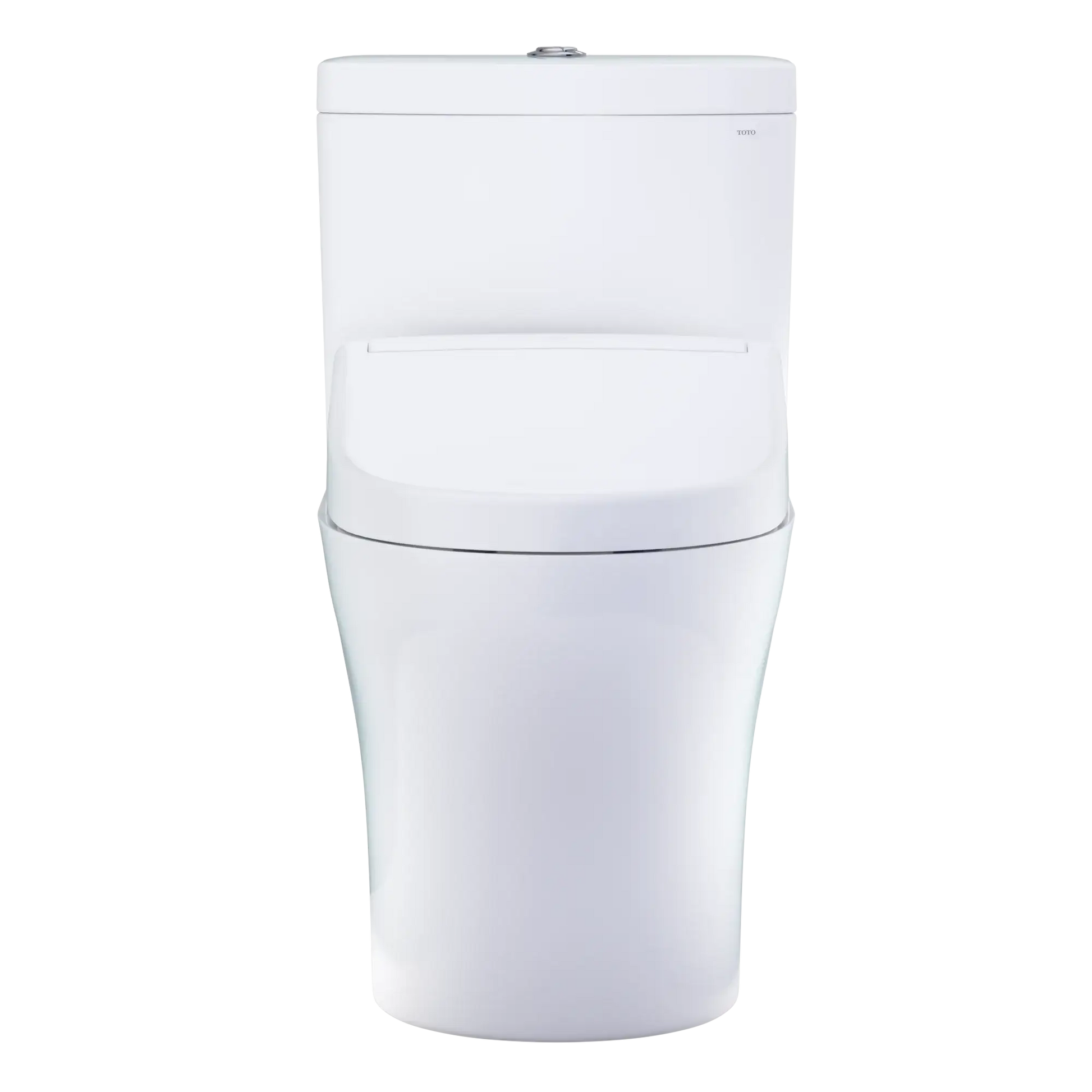 TOTO Aquia IV Two-Piece Standard Height Dual Flush 1.28 and 0.9 GPF Toilet and S5 Bidet Seat MW4463446CEMGN#01 Front