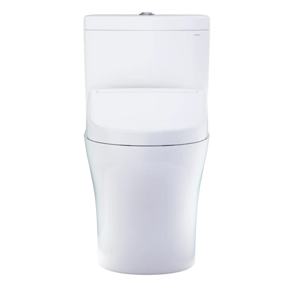 TOTO Aquia IV Two-Piece Standard Height Dual Flush 1.28 and 0.9 GPF Toilet and S5 Bidet Seat MW4463446CEMGN#01 Front