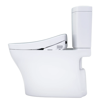 TOTO Aquia IV Two-Piece Standard Height Dual Flush 1.28 and 0.9 GPF Toilet and S5 Bidet Seat MW4463446CEMGN#01 RS