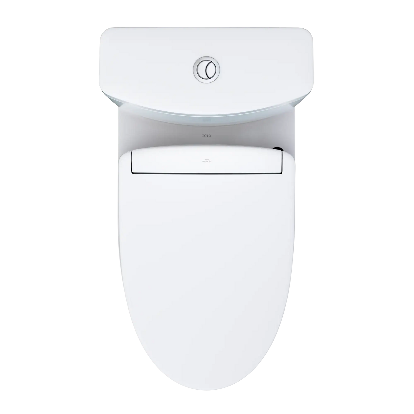 TOTO Aquia IV Two-Piece Standard Height Dual Flush 1.28 and 0.9 GPF Toilet and S5 Bidet Seat MW4463446CEMGN#01 Top