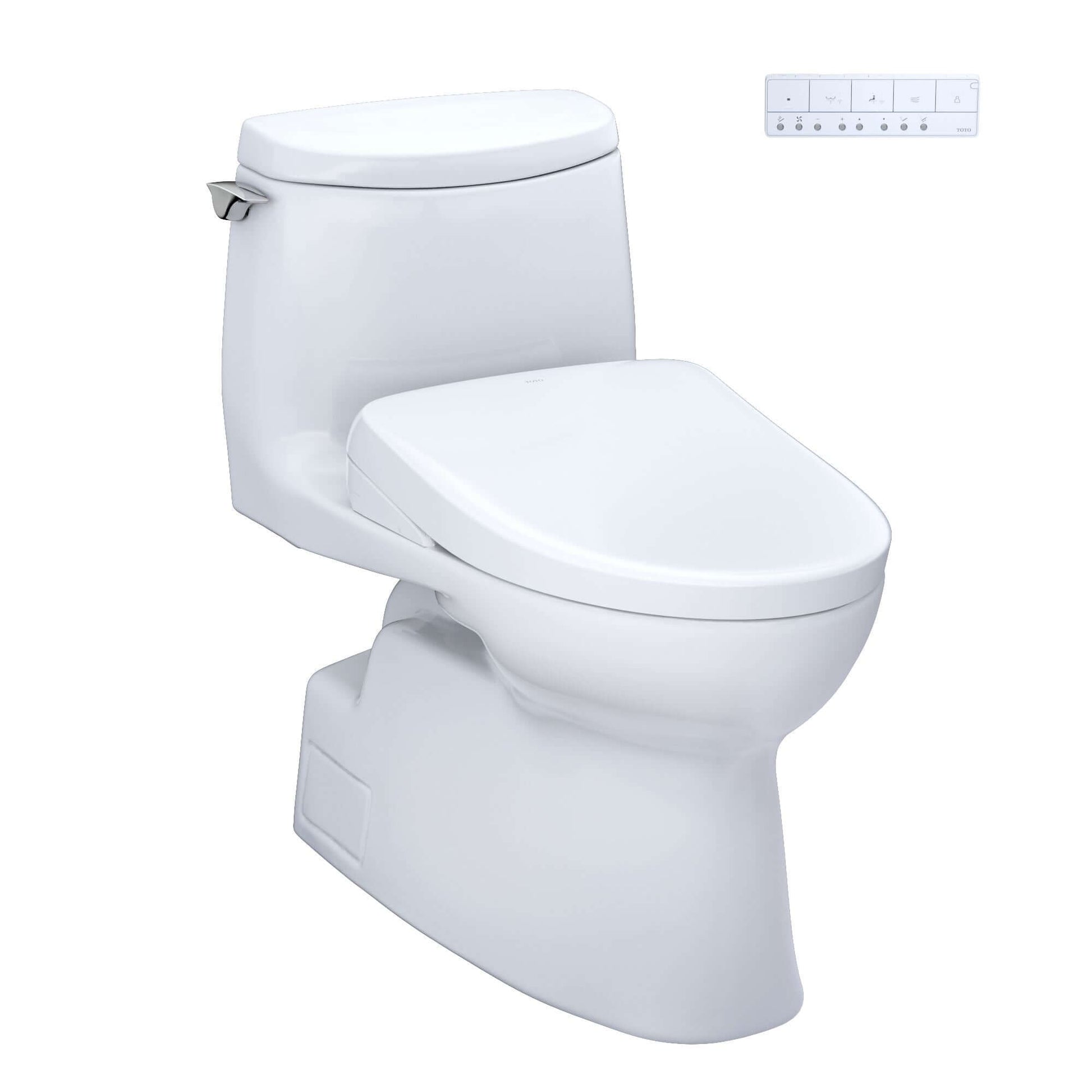  TOTO Carlyle II 1G 1.0 GPF Universal Height Toilet with S7 Contemporary Bidet Seat MW6144726CUFG#01