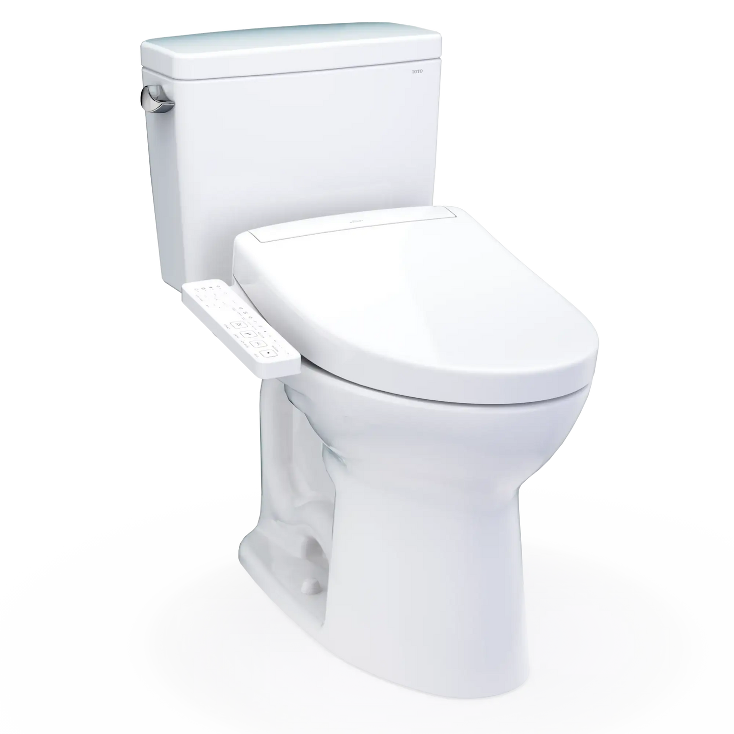 TOTO Drake Two-Piece 1.6 GPF Universal Height Toilet with S2 Bidet Seat MW7763346CSFG#01