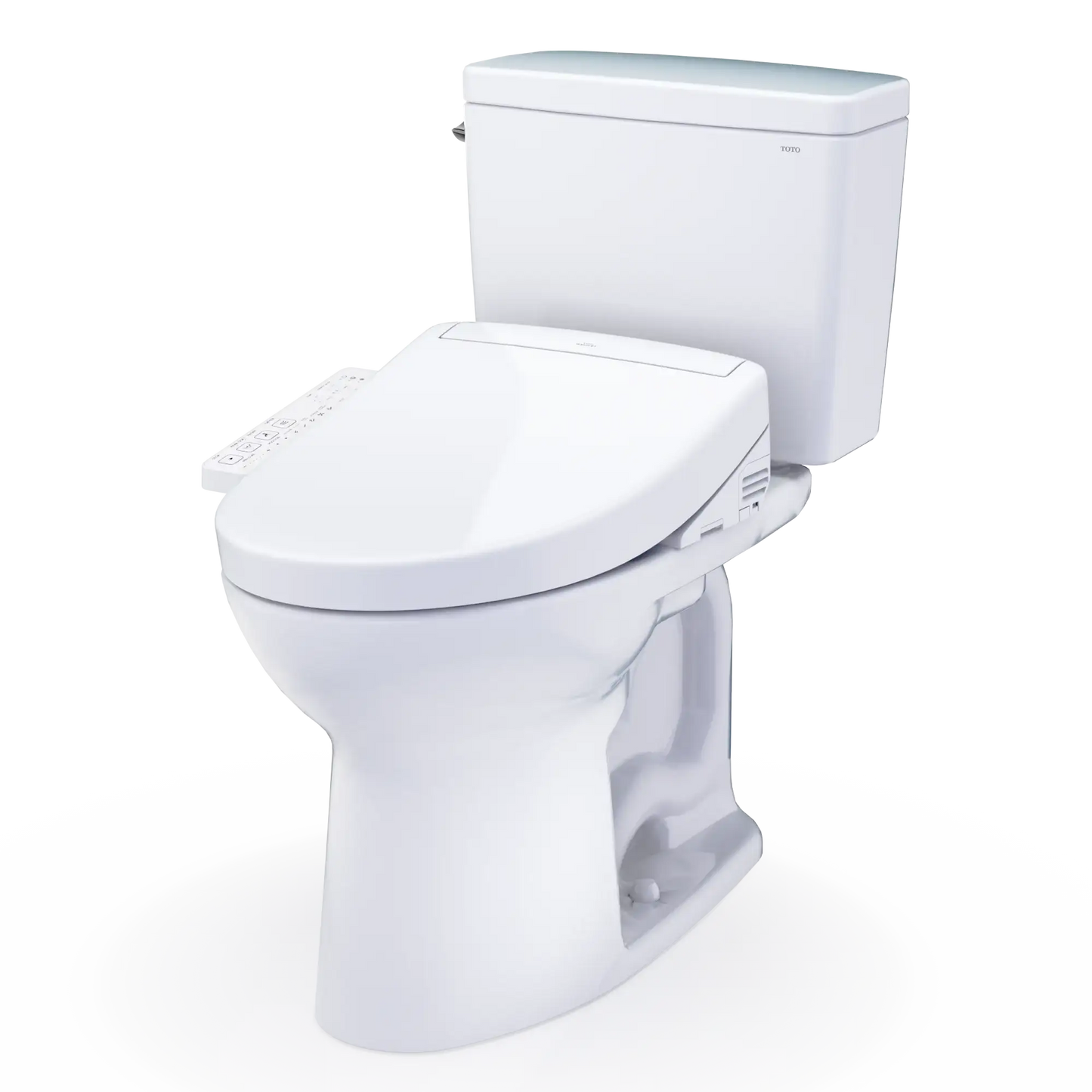 TOTO Drake Two-Piece 1.6 GPF Universal Height Toilet with S2 Bidet Seat MW7763346CSFG#01