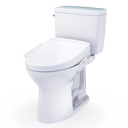 TOTO Drake Two-Piece 1.6 GPF Universal Height Toilet with S2 Bidet Seat MW7763346CSFG#01