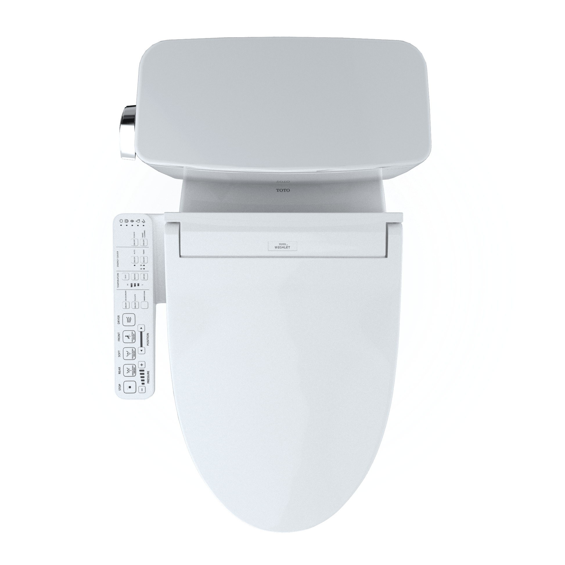 TOTO Drake 1.28 GPF Toilet C2 Bidet Seat MW7763074CEFG.10#01 top view