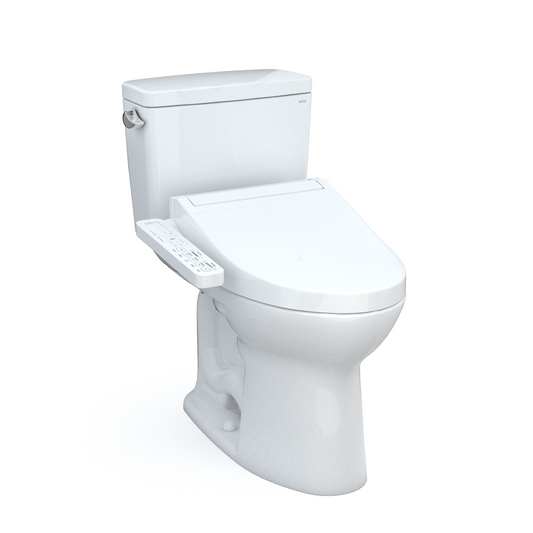 TOTO Drake Two-Piece 1.28 GPF Universal Height Toilet with C2 Bidet Seat MW7763074CEFG.10#01