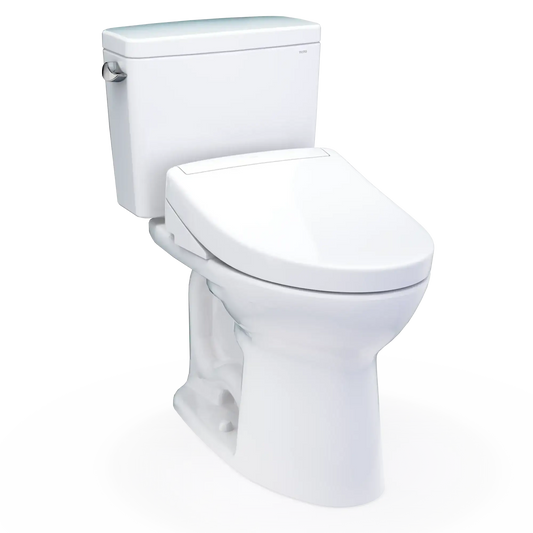 TOTO Drake Two-Piece 1.28 GPF Universal Height Toilet with S5 Bidet Seat MW7763446CEFG#01