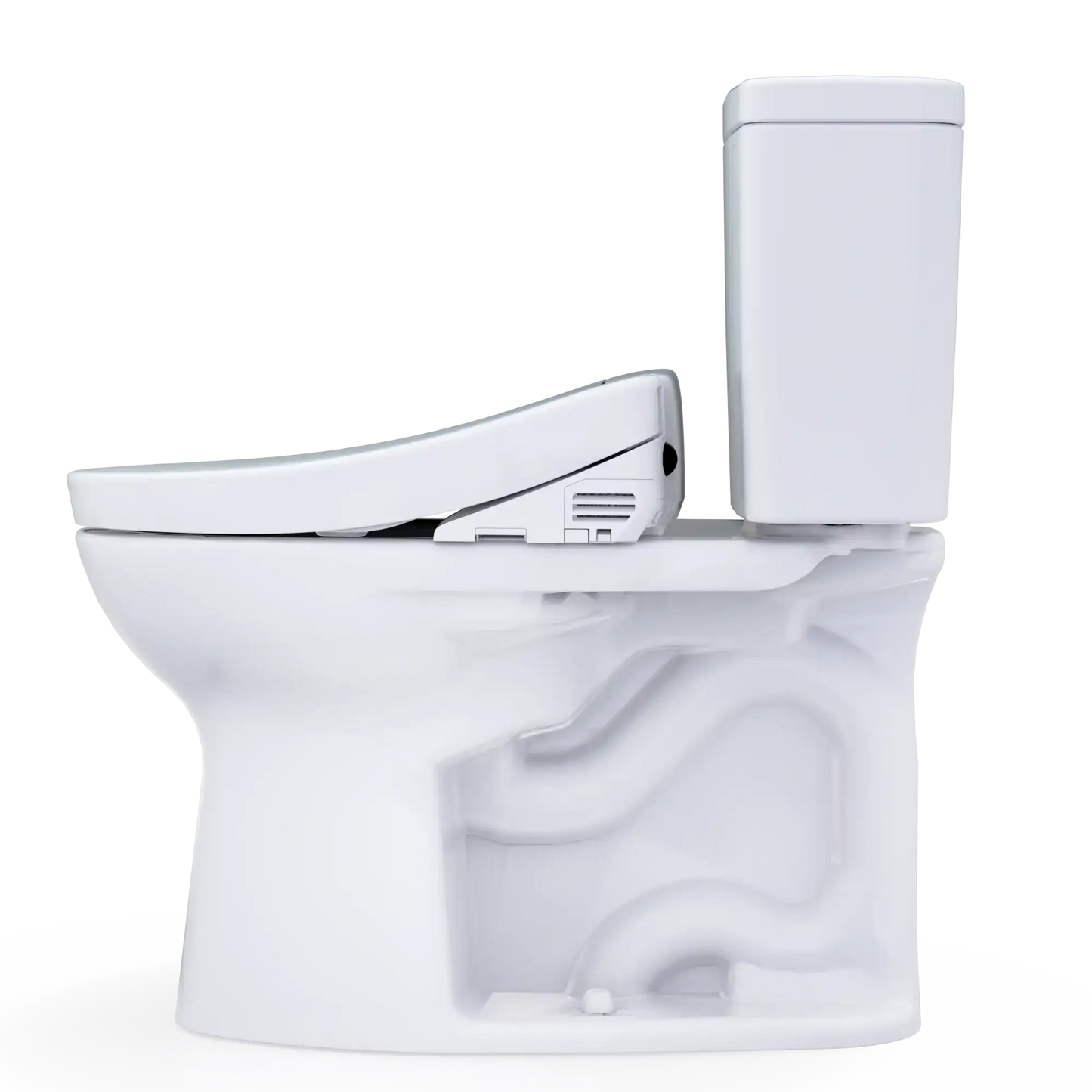 TOTO Drake Two-Piece 1.28 GPF Universal Height Toilet with S5 Bidet Seat MW7763446CEFG#01