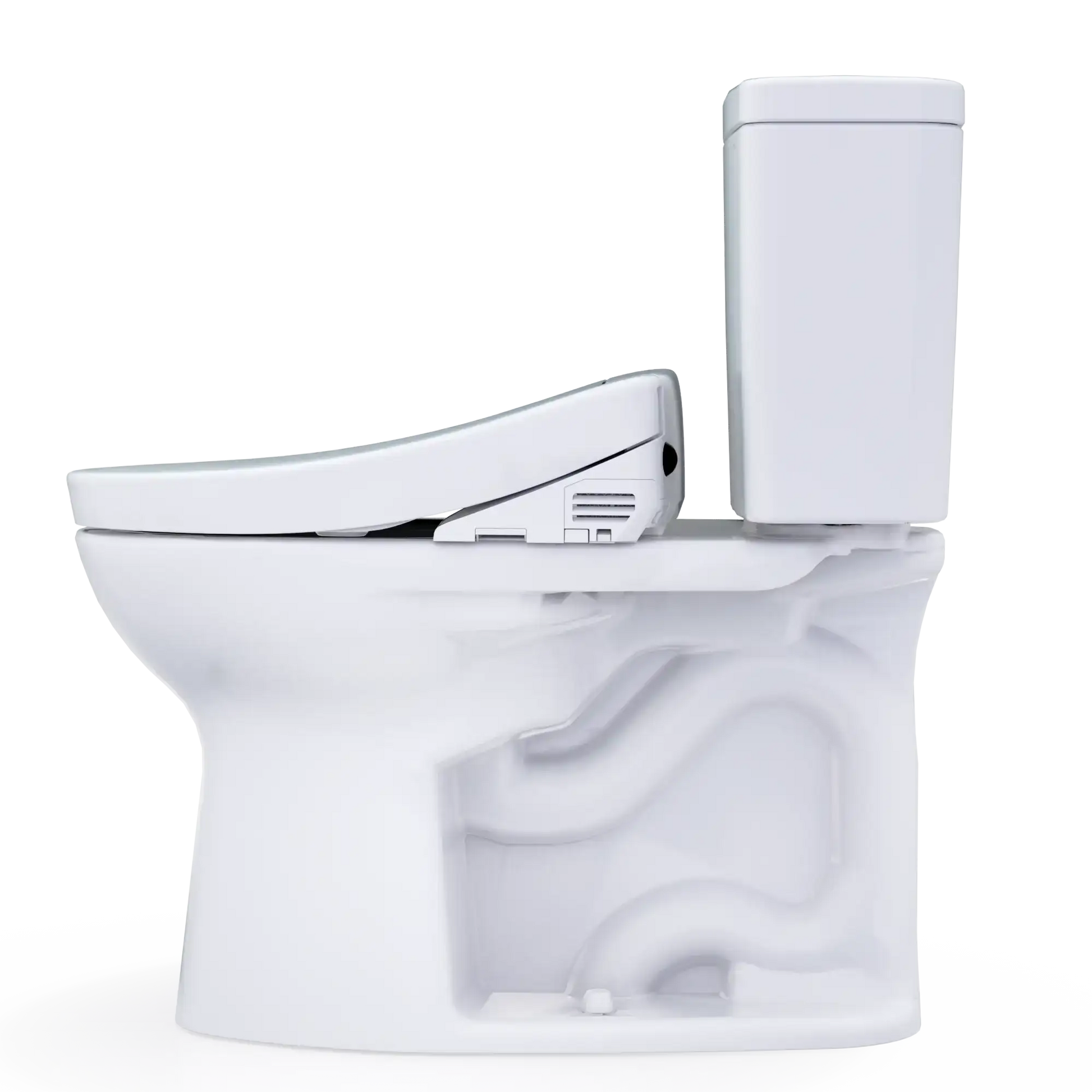 TOTO Drake Two-Piece 1.28 GPF Universal Height Toilet with S5 Bidet Seat MW7763446CEFG#01