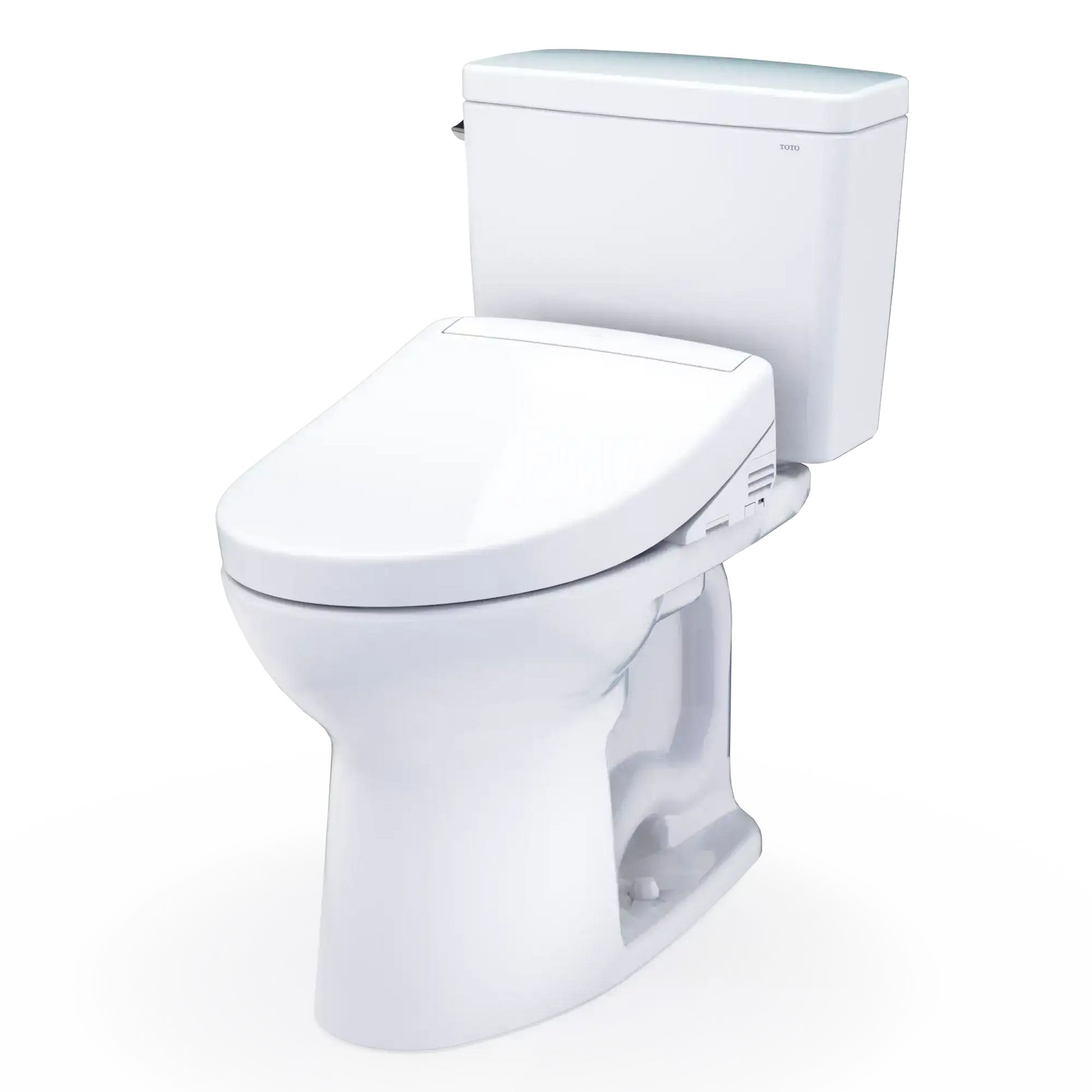 TOTO Drake Two-Piece 1.28 GPF Universal Height Toilet with S5 Bidet Seat MW7763446CEFG#01
