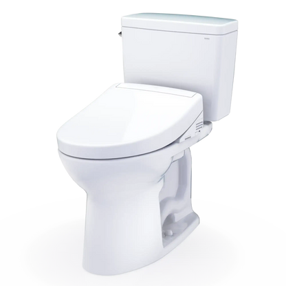 TOTO Drake Two-Piece 1.28 GPF Universal Height Toilet with S5 Bidet Seat MW7763446CEFG#01