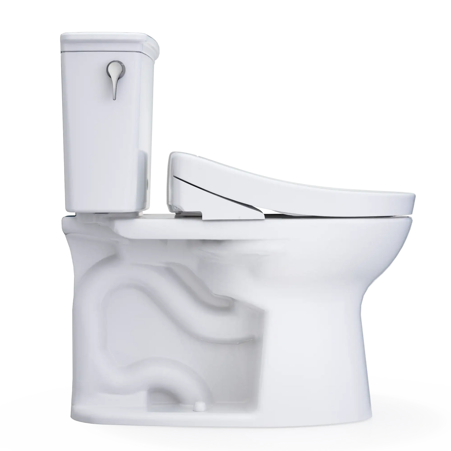 TOTO Drake Transitional Two-Piece 1.28 GPF Universal Height Toilet with S5 Bidet Seat MW7863446CEFG#01