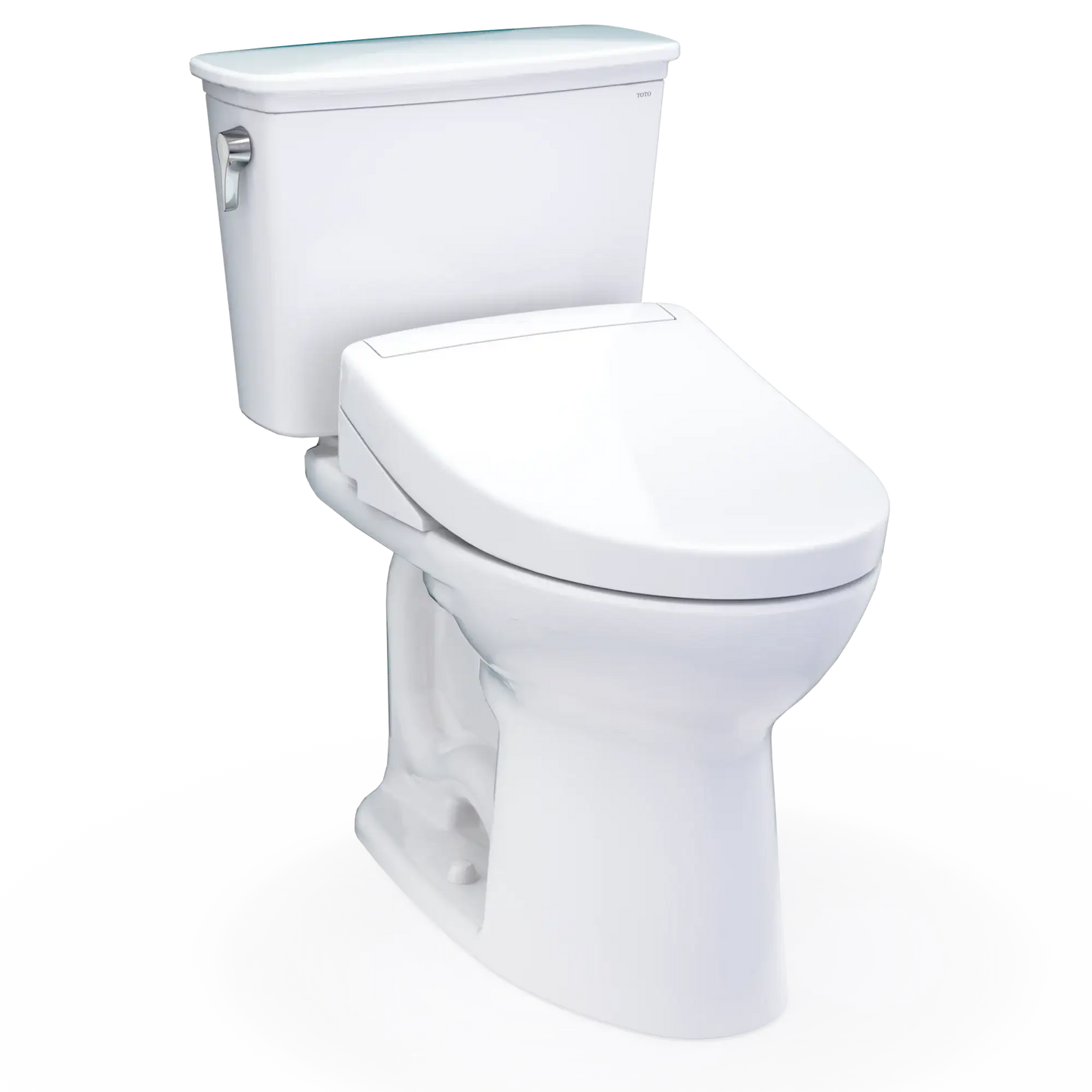 TOTO Drake Transitional Two-Piece 1.28 GPF Universal Height Toilet with S5 Bidet Seat MW7863446CEFG#01