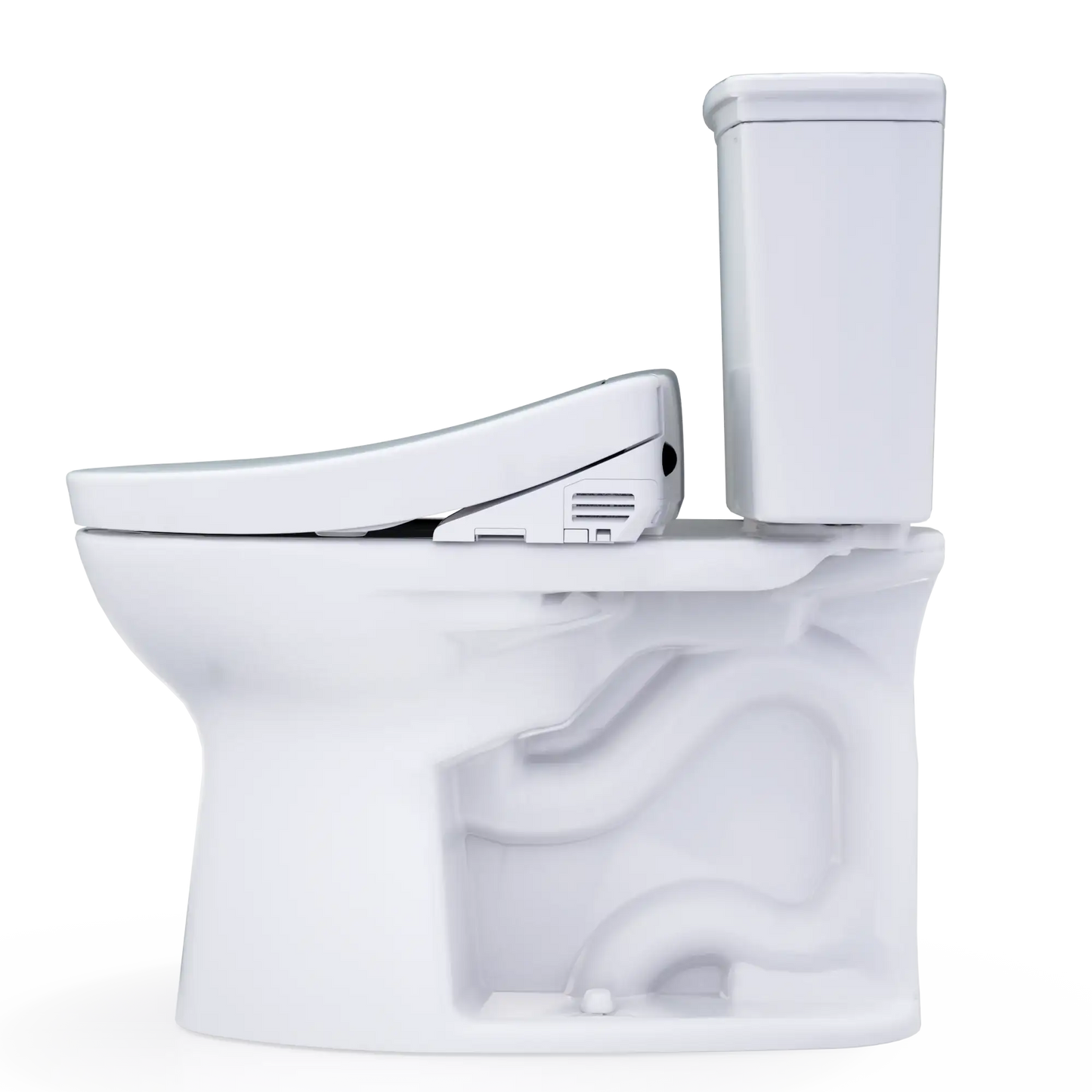 TOTO Drake Transitional Two-Piece 1.28 GPF Universal Height Toilet with S5 Bidet Seat MW7863446CEFG#01