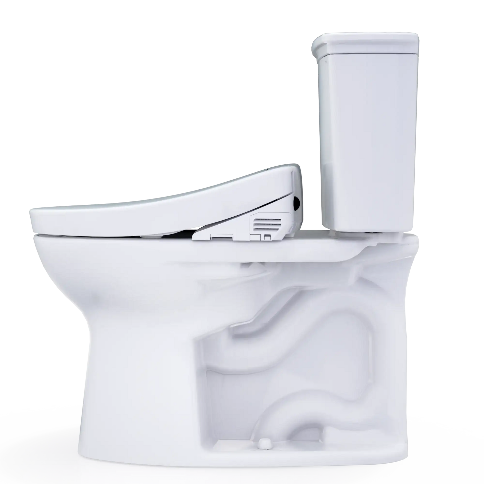 TOTO Drake Transitional Two-Piece 1.28 GPF Universal Height Toilet with S5 Bidet Seat MW7863446CEFG#01