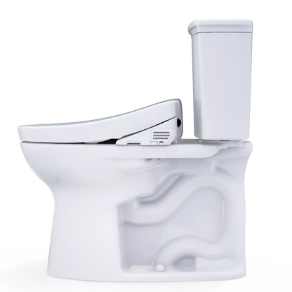 TOTO Drake Transitional Two-Piece 1.28 GPF Universal Height Toilet with S5 Bidet Seat MW7863446CEFG#01
