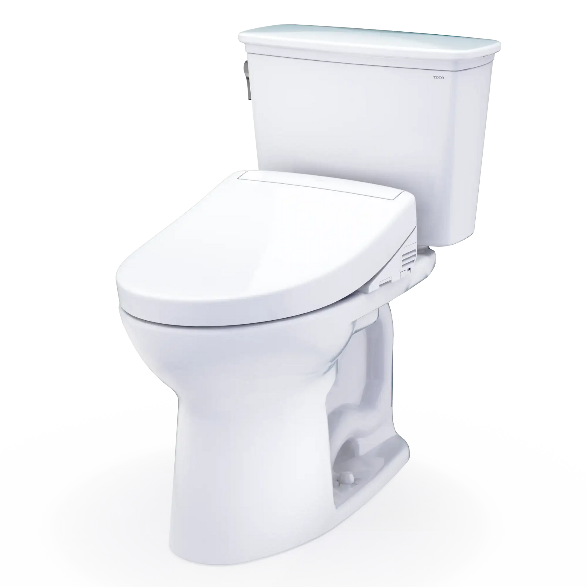 TOTO Drake Transitional Two-Piece 1.28 GPF Universal Height Toilet with S5 Bidet Seat MW7863446CEFG#01