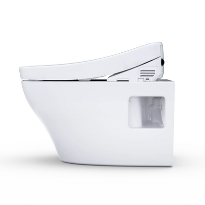 TOTO WASHLET+ EP Wall-Hung Elongated Toilet and WASHLET S5 Bidet Seat and DuoFit In-Wall 0.9 and 1.28 GPF Dual-Flush Tank System, Matte Silver CWT4283446CMFG#MS