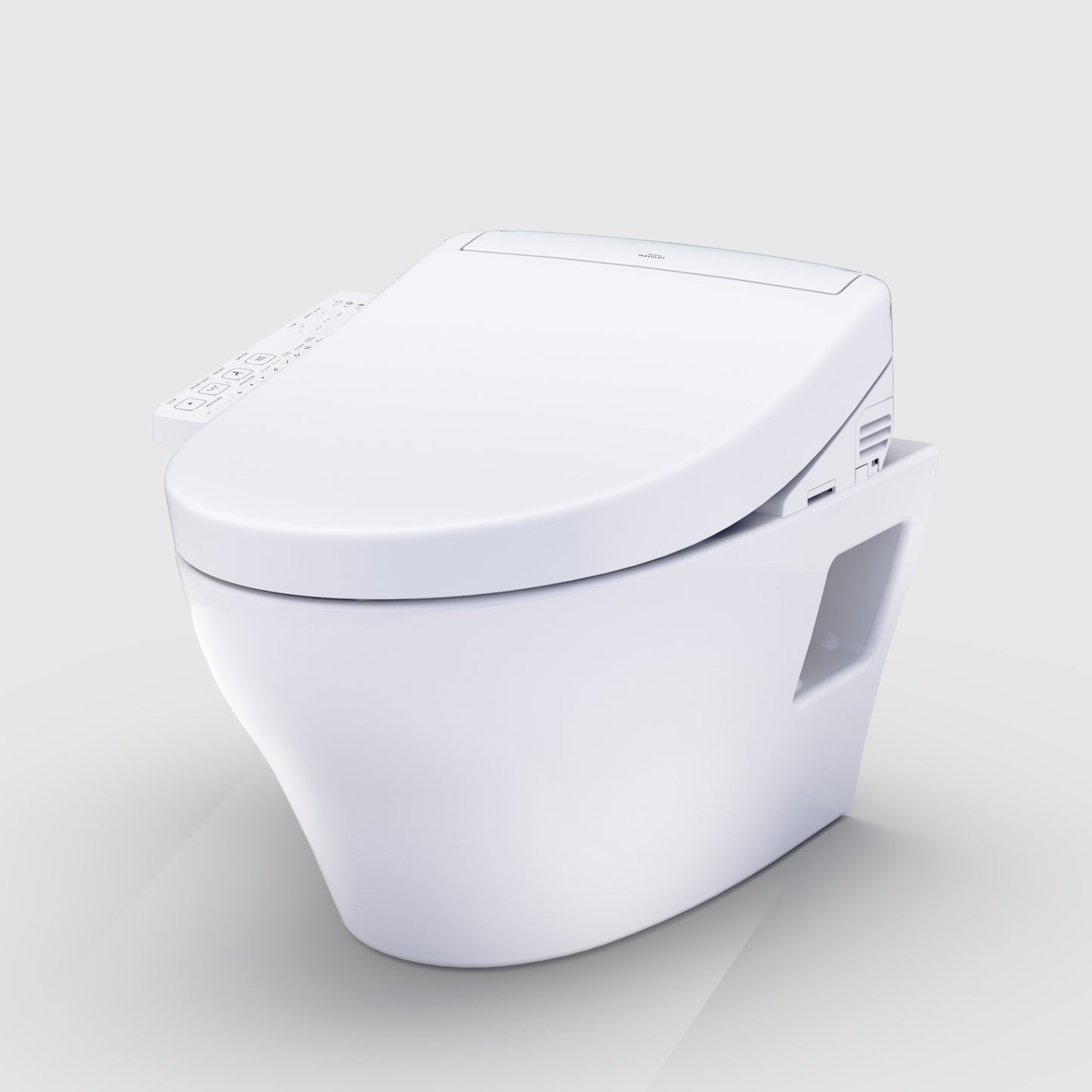 TOTO WASHLET+ EP Wall-Hung Elongated Toilet and WASHLET S2 Bidet Seat and DuoFit® In-Wall 0.9 and 1.28 GPF Dual-Flush Tank System, Matte Silver CWT4283346CMFG#MS