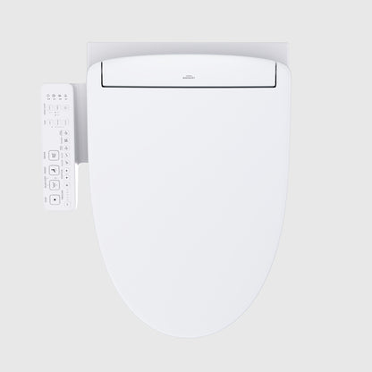 TOTO WASHLET+ EP Wall-Hung Elongated Toilet and WASHLET S2 Bidet Seat and DuoFit® In-Wall 0.9 and 1.28 GPF Dual-Flush Tank System, Matte Silver CWT4283346CMFG#MS