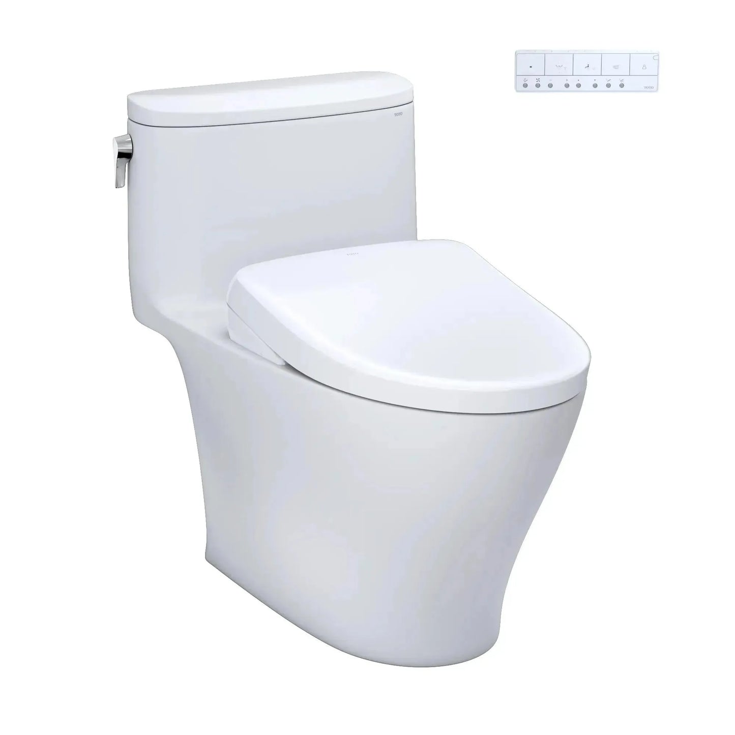 TOTO Nexus One-Piece 1.28 GPF Universal Height Toilet with S7 Bidet Seat MW6424726CEFG#01