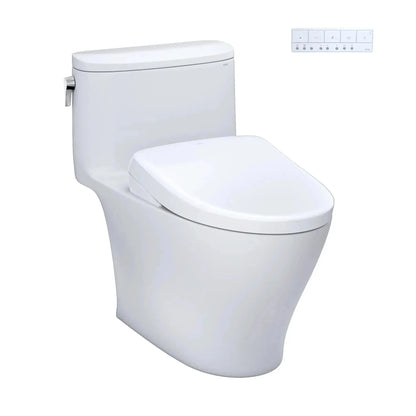 TOTO Nexus One-Piece 1.28 GPF Universal Height Toilet with S7 Bidet Seat MW6424726CEFG#01