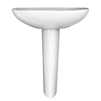 TOTO Prominence Oval Basin Pedestal Bathroom Sink with CeFiONtect™ for Single Hole Faucets LPT242G