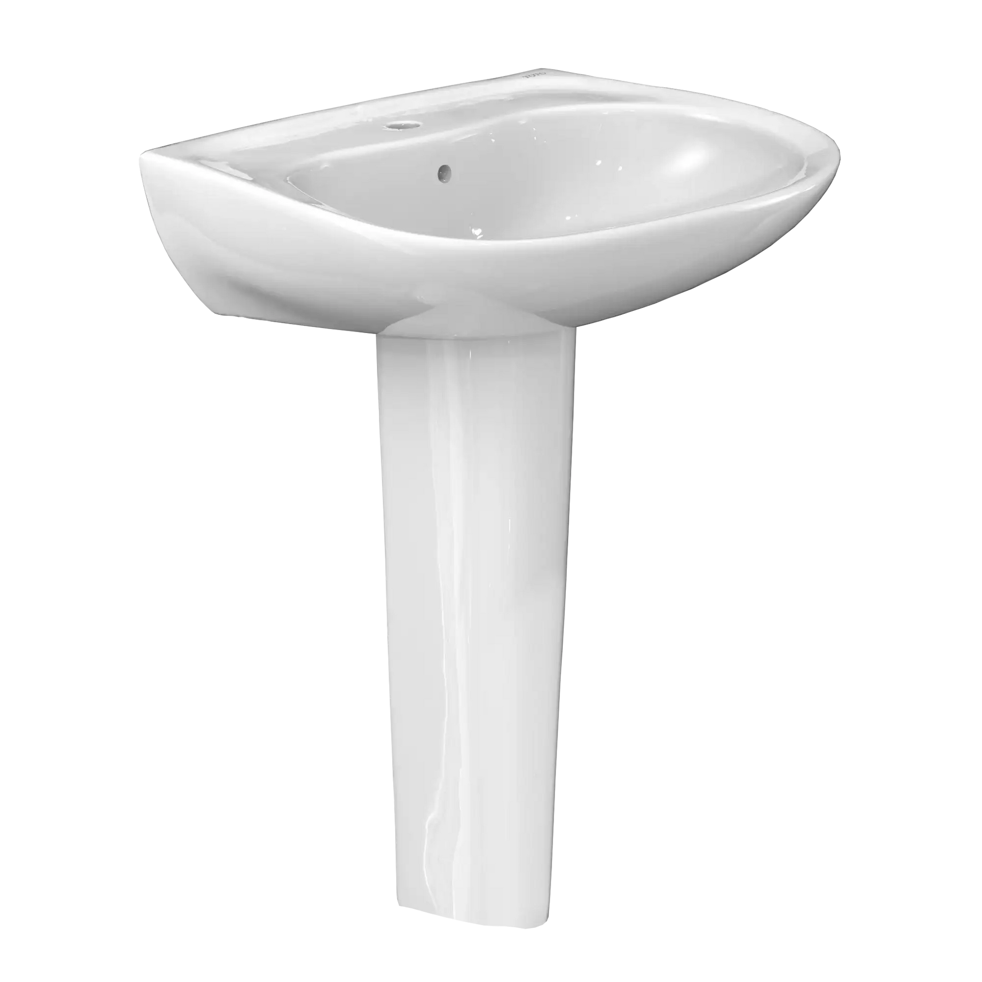 TOTO Prominence Oval Basin Pedestal Bathroom Sink with CeFiONtect™ for Single Hole Faucets LPT242G