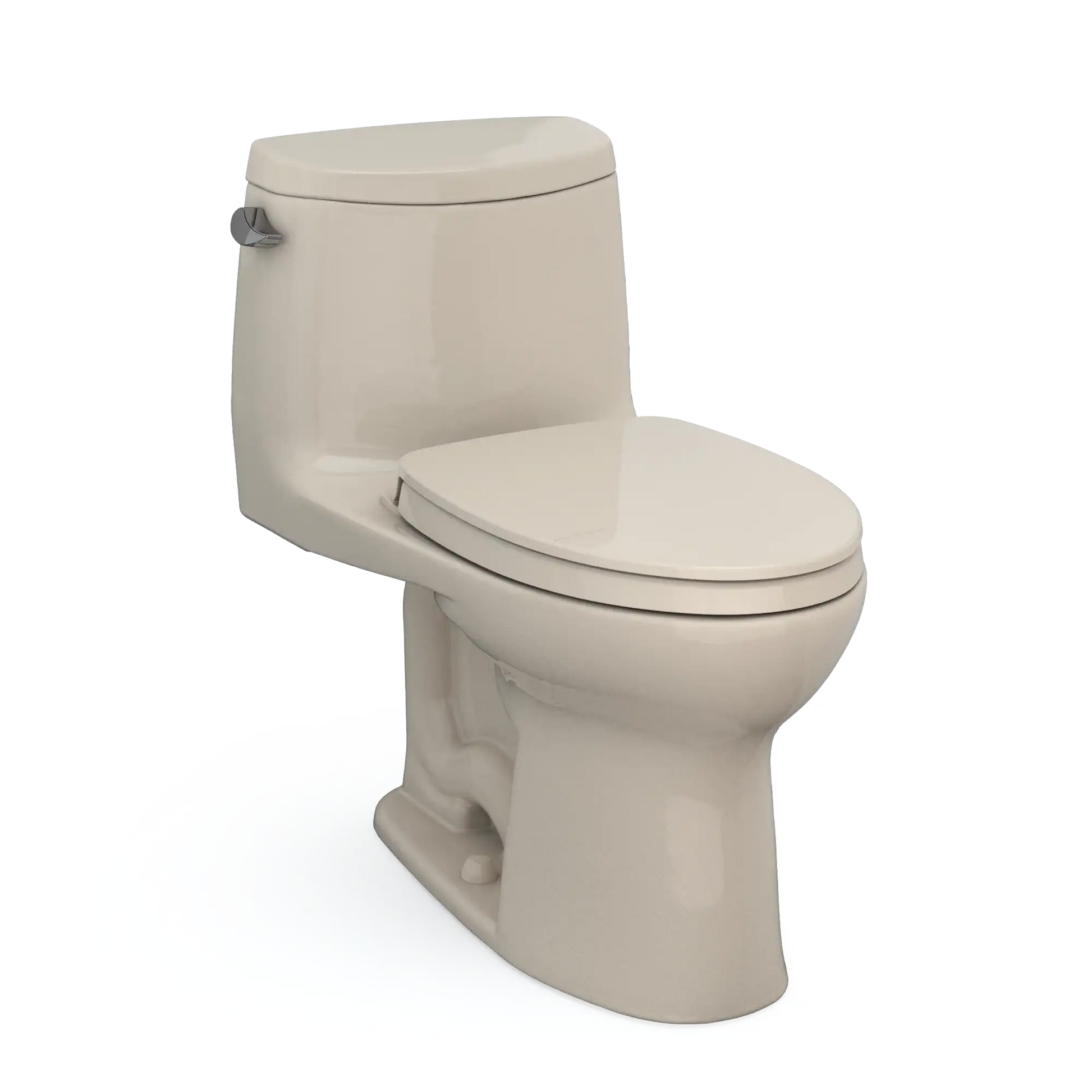 TOTO UltraMax II WASHLET+ One-Piece Elongated 1.28 GPF Universal Height Toilet with SS124 SoftClose Seat MS604124CEFG Bone