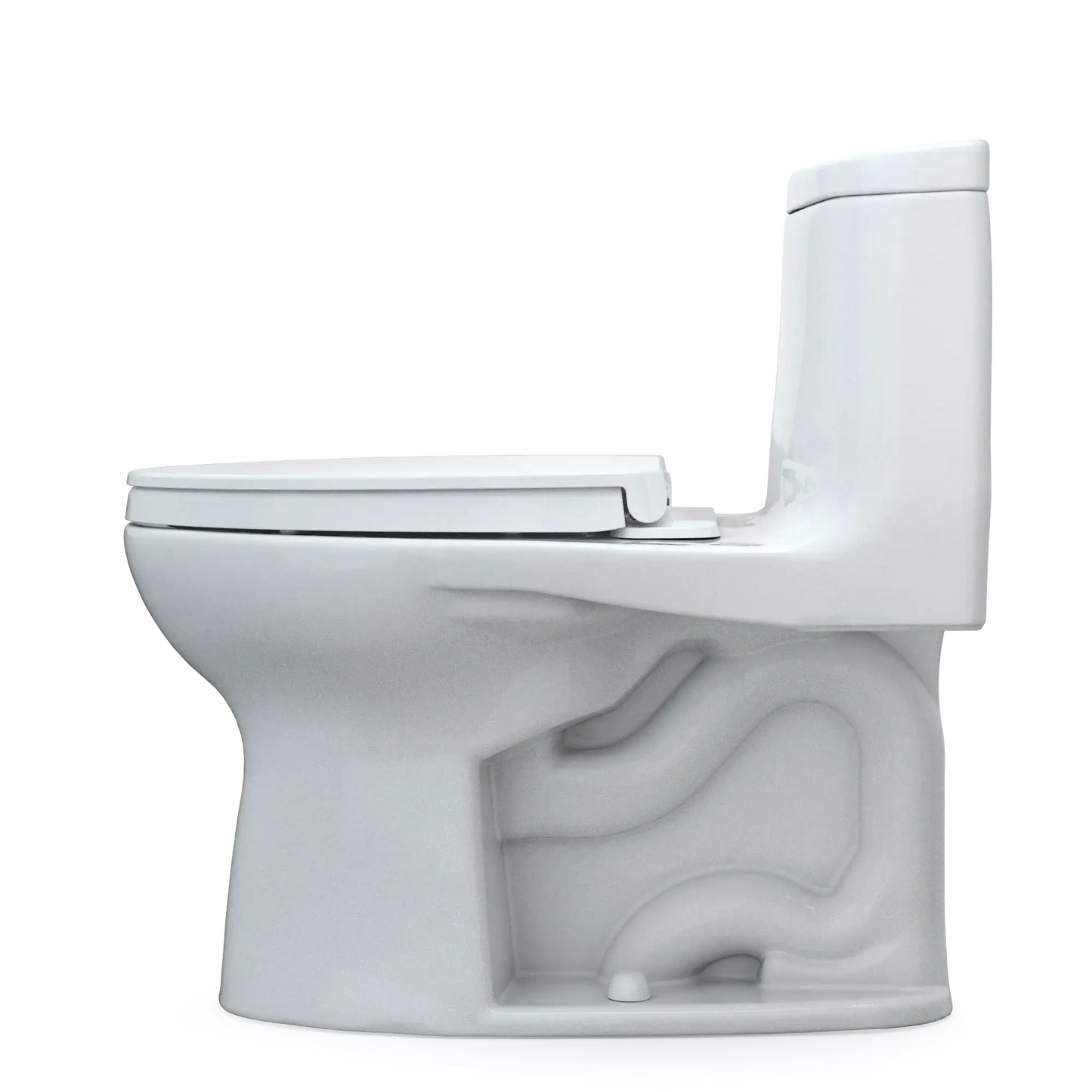 TOTO UltraMax II WASHLET+ One-Piece Elongated 1.28 GPF Universal Height Toilet with SS124 SoftClose Seat MS604124CEFG