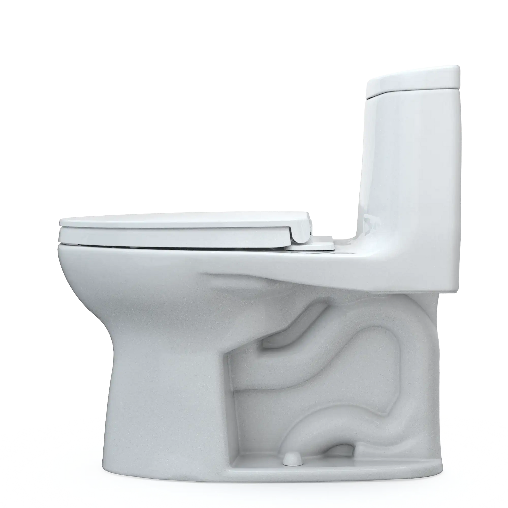 TOTO UltraMax II WASHLET+ One-Piece Elongated 1.28 GPF Universal Height Toilet with SS124 SoftClose Seat MS604124CEFG