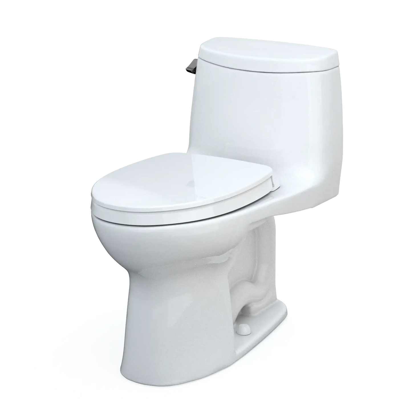 TOTO UltraMax II WASHLET+ One-Piece Elongated 1.28 GPF Universal Height Toilet with SS124 SoftClose Seat MS604124CEFG