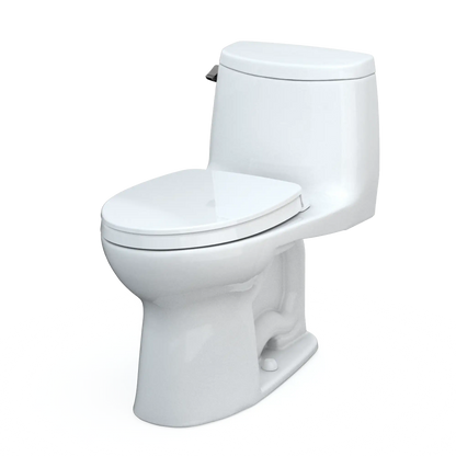 TOTO UltraMax II WASHLET+ One-Piece Elongated 1.28 GPF Universal Height Toilet with SS124 SoftClose Seat MS604124CEFG